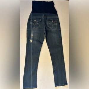 BELLAVIDA Maternity Denim medium wash comfort belly band jeans NWT Sz-S.  X10
